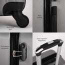 Kit mala de viagem ABS pequena 10kg, média e grande 4 rodas 360º Londres Swiss Move