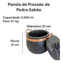 Panela de Pressão Pedra Sabão 5,5 Litros