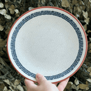 Prato de Sobremesa Village em Cerâmica Creme 20cm