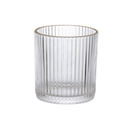 Jogo 6 Copos Baixos Whisky com Borda Dourada 320ml