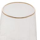 Jogo 2 Copos Baixos Whisky em Cristal com Borda Dourada 550ml