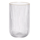 Jogo 6 Copos Cameratta em Vidro com Borda Dourada 425ml