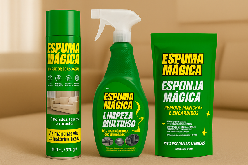 Espuma Mágica™ – O Multiuso Poderoso Que Derrete Qualquer Sujeira e Gordura em Segundos!