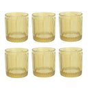 Jogo 6 Copos Baixos em Vidro Âmbar 320ml 9cm