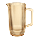 Jogo de Jarra com 6 Copos Graffiato de Vidro Âmbar 7 Peças