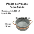 Panela de pressão Pedra Sabão 3000 ml