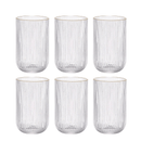 Jogo 6 Copos Cameratta em Vidro com Borda Dourada 425ml