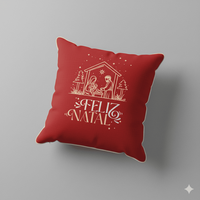 Kit 3 Capas de Almofada Natal Significado - 45x45 cm em Micropercal