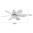 Ventilador de Teto Moderno 6 Pás com Luz LED Silencioso e Controle Remoto – Design Elegante para Quartos e Salas