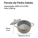 Jogo de Panelas Pedra Sabão 04 peças - 500ml +1L +1,5L +3L
