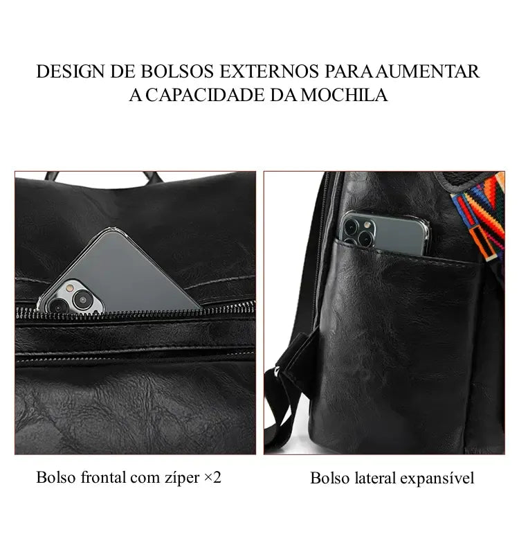Mochila Feminina Impermeável  – Espaçosa, Versátil e Perfeita para Todas as Ocasiões.
