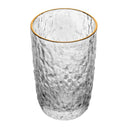 Copo Alto Petra Martelado em Cristal com Fio de Ouro 430ml