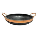 Frigideira Paella de Pedra Sabão 28 Cm Com Tampa