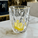 Copo de Vidro com Fio de Ouro Diamond 270ml