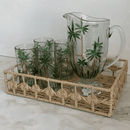 Jogo 6 Copos Altos em Cristal Palm Tree 360ml