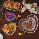 Prato de Cristal Coração Pearl Bolinha - 25 cm